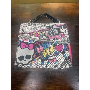 Monster High Girls Handbag Purse Glitter Skull‎ Pink Bow Chain Strap